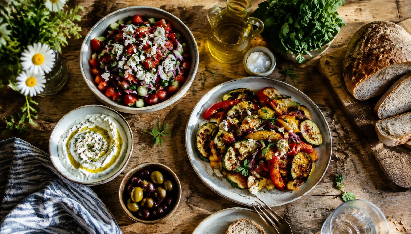 A table of homemade dishes